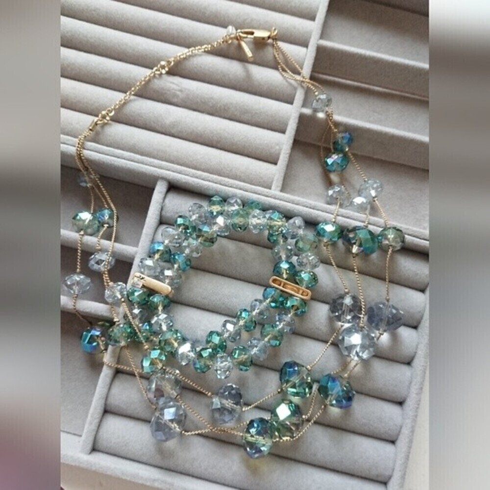 New set - Kenneth Cole Crystal Layered necklace and bracelet set